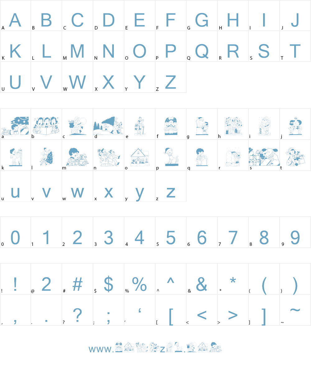GE Comical Christmas Font Character